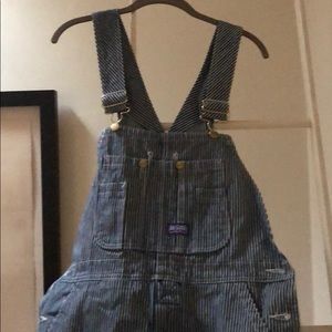 Big Smith railroad striped overalls 32x 30